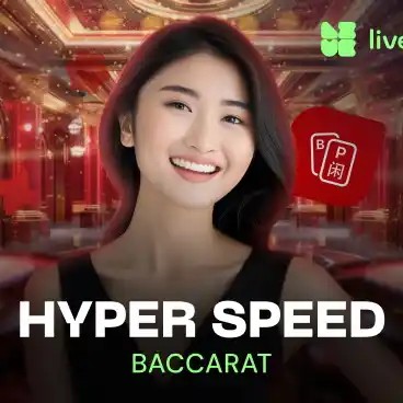 Hyper Speed Baccarat online game logo by Evolution on wolfycasino1.be