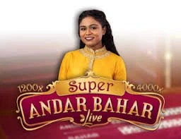 Super Andar Bahar slot visual from Evolution available on wolfycasino1.be